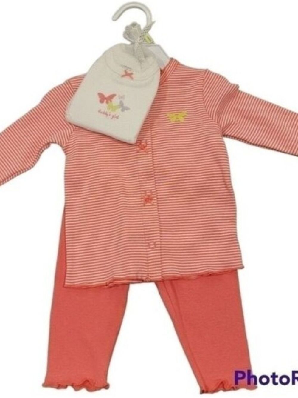 Carter's NWT 3 Piece Daddys Girl Little Layette Set Pink Pants Top Onesie 3mos